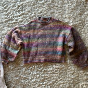 URBAN OUTFITTERS rainbow sweater - Small - Croped